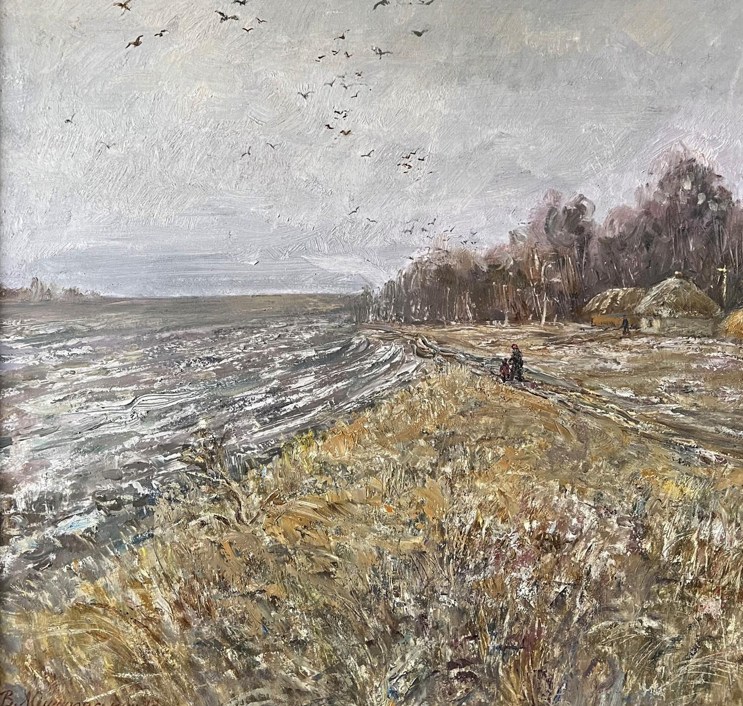 Oil painting Until winter V. Mishurovsky