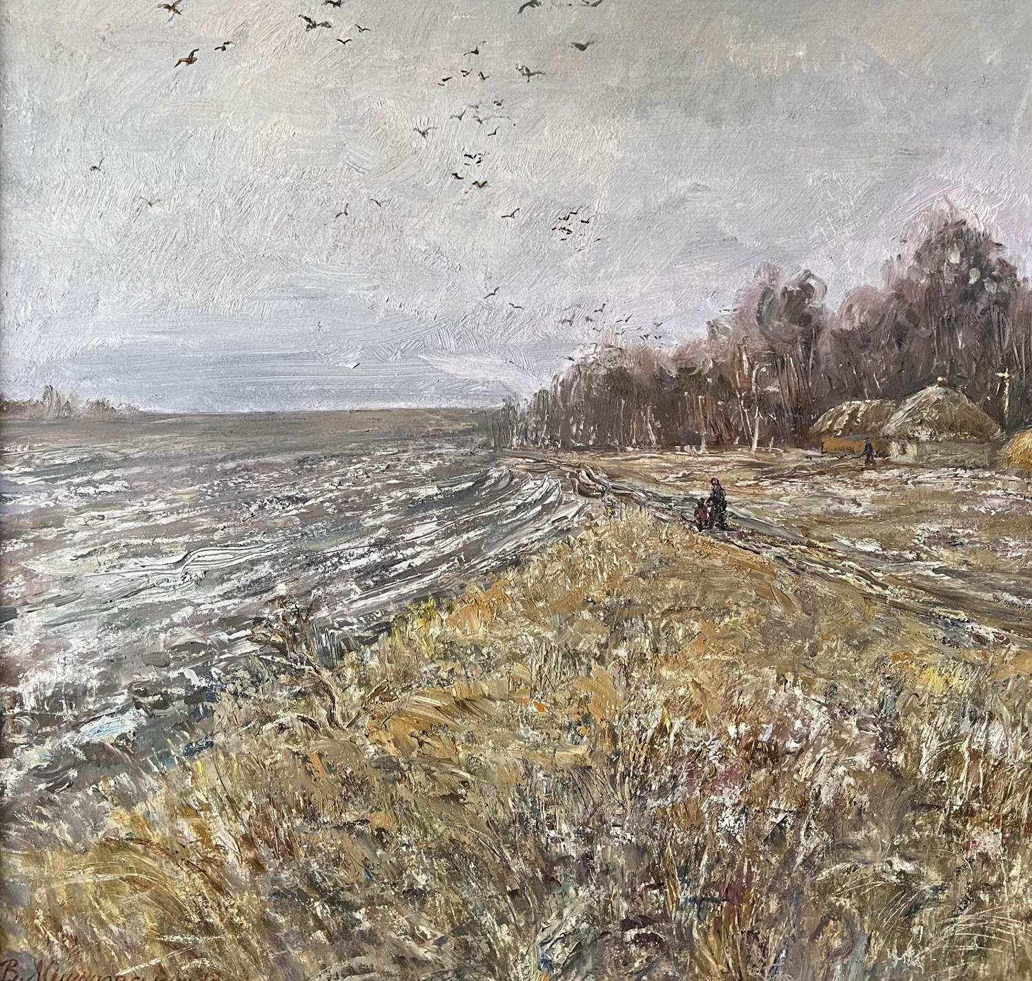 Oil painting Until winter V. Mishurovsky