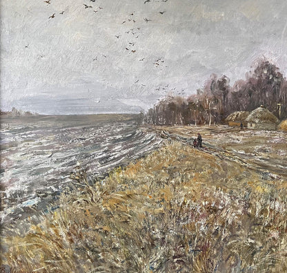 Oil painting Until winter V. Mishurovsky