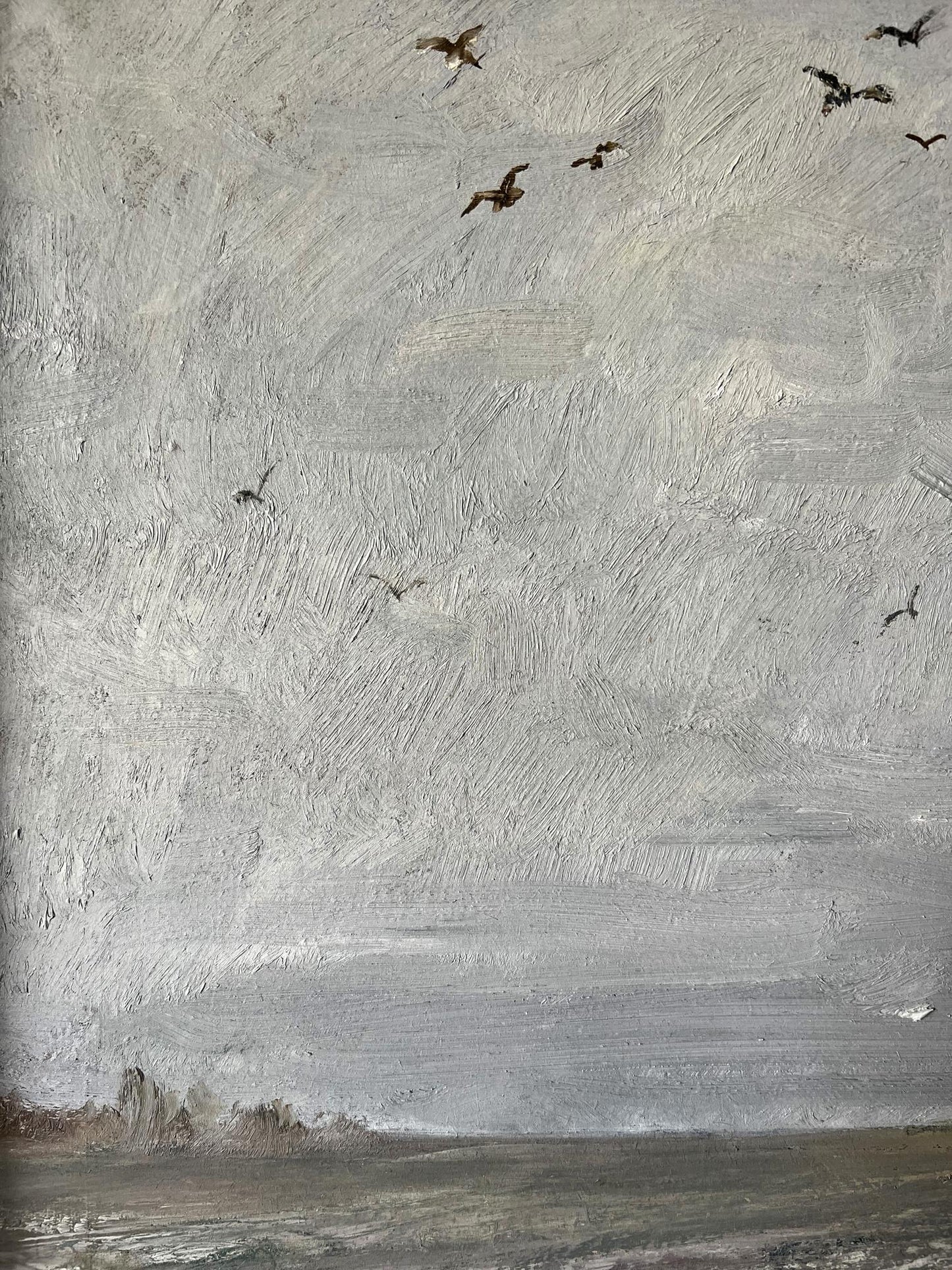 Oil painting winter 