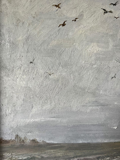 Oil painting winter 