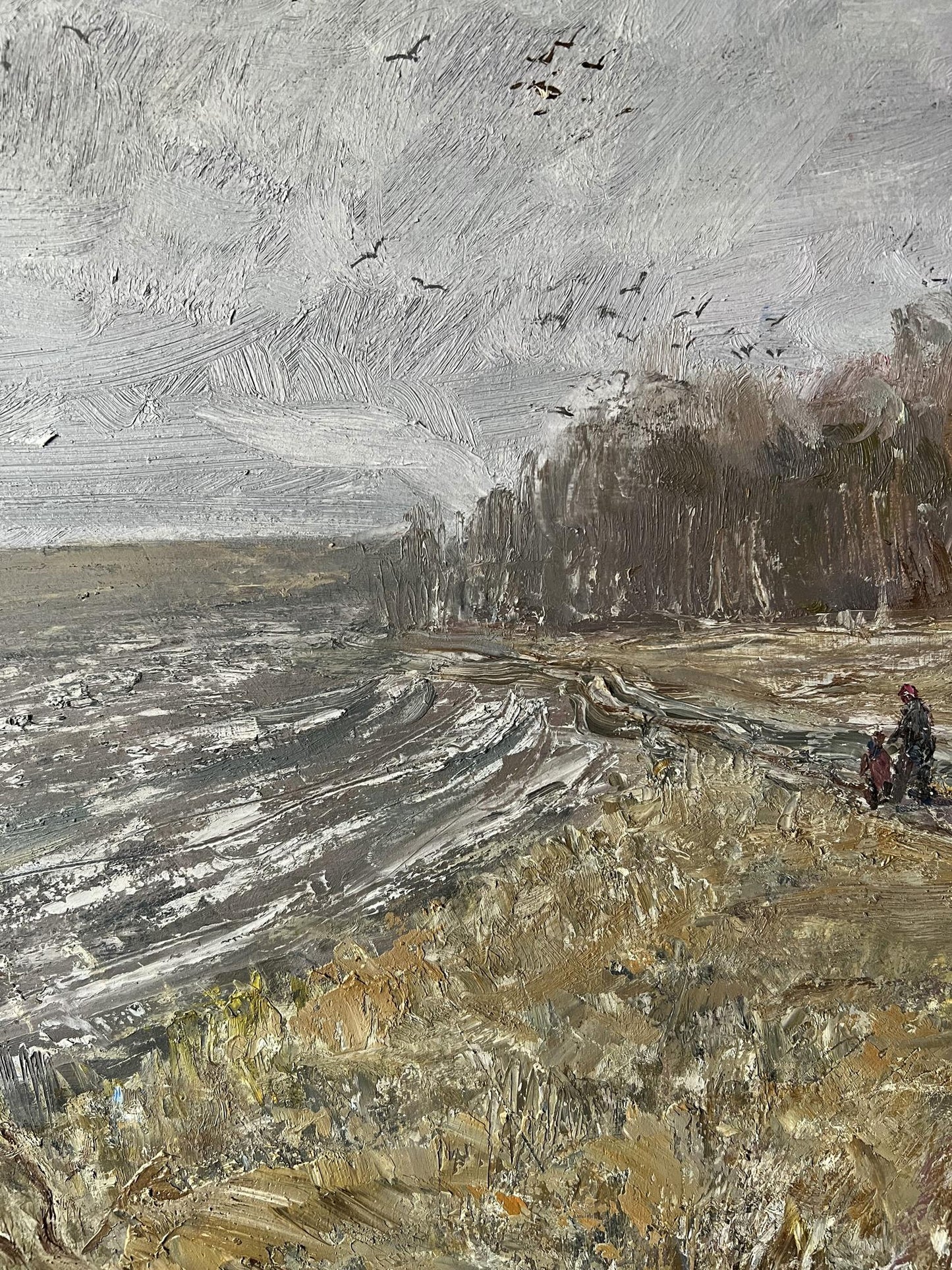 Oil Painting Winter Nature Landscape 