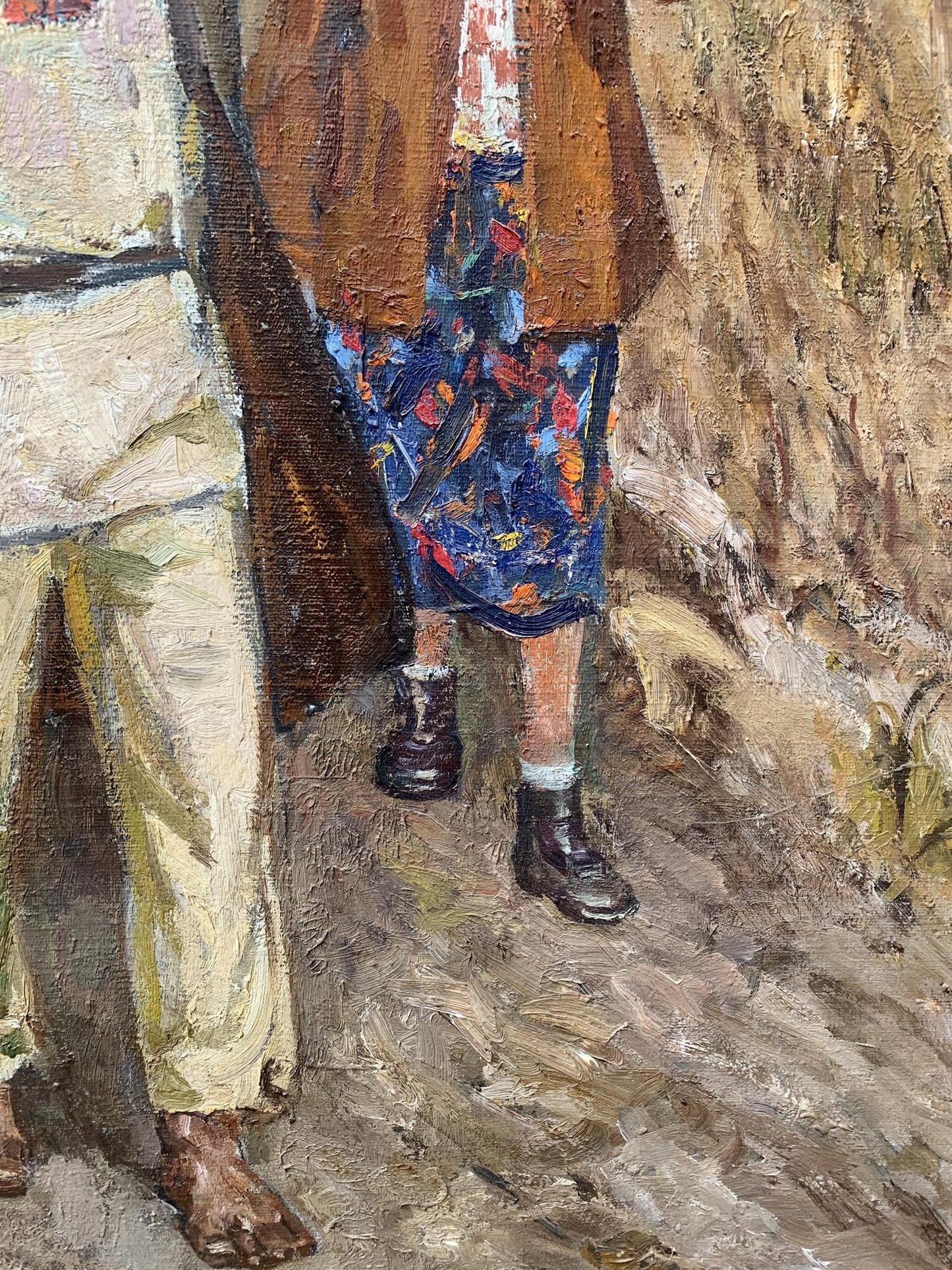 Oil painting of First Tractor by Weissburg Efim Efimovich