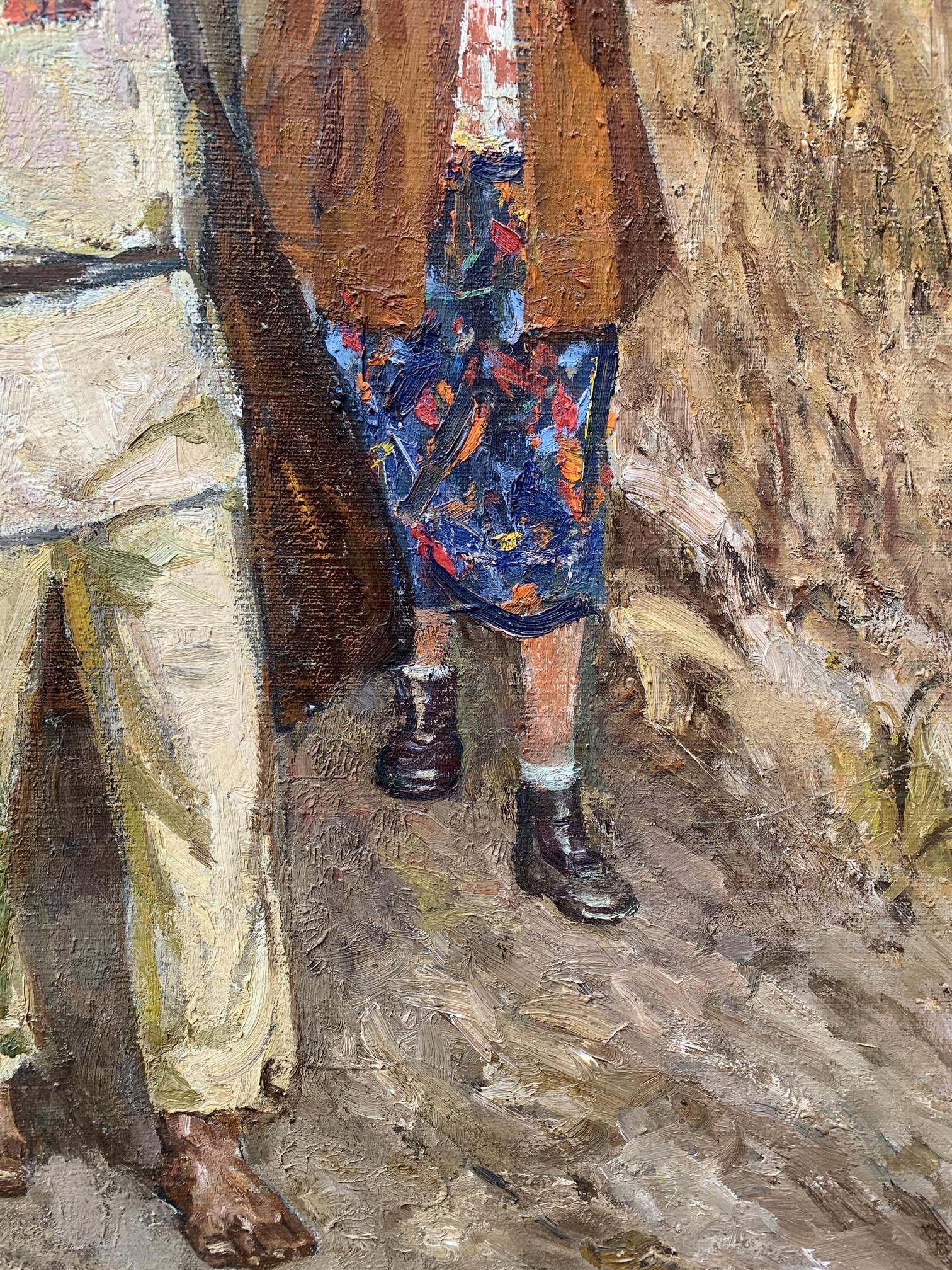 Oil painting of First Tractor by Weissburg Efim Efimovich