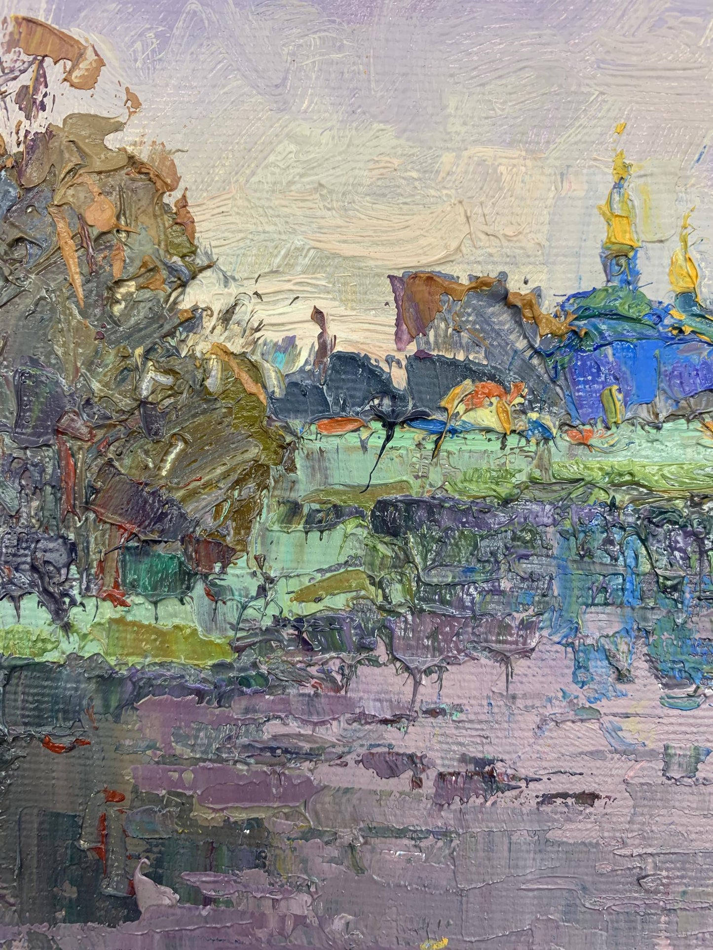 The painting by Ivanyuk evokes the feeling of a peaceful evening