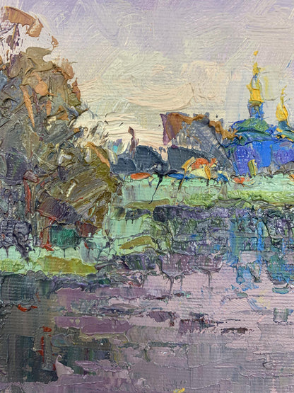 The painting by Ivanyuk evokes the feeling of a peaceful evening