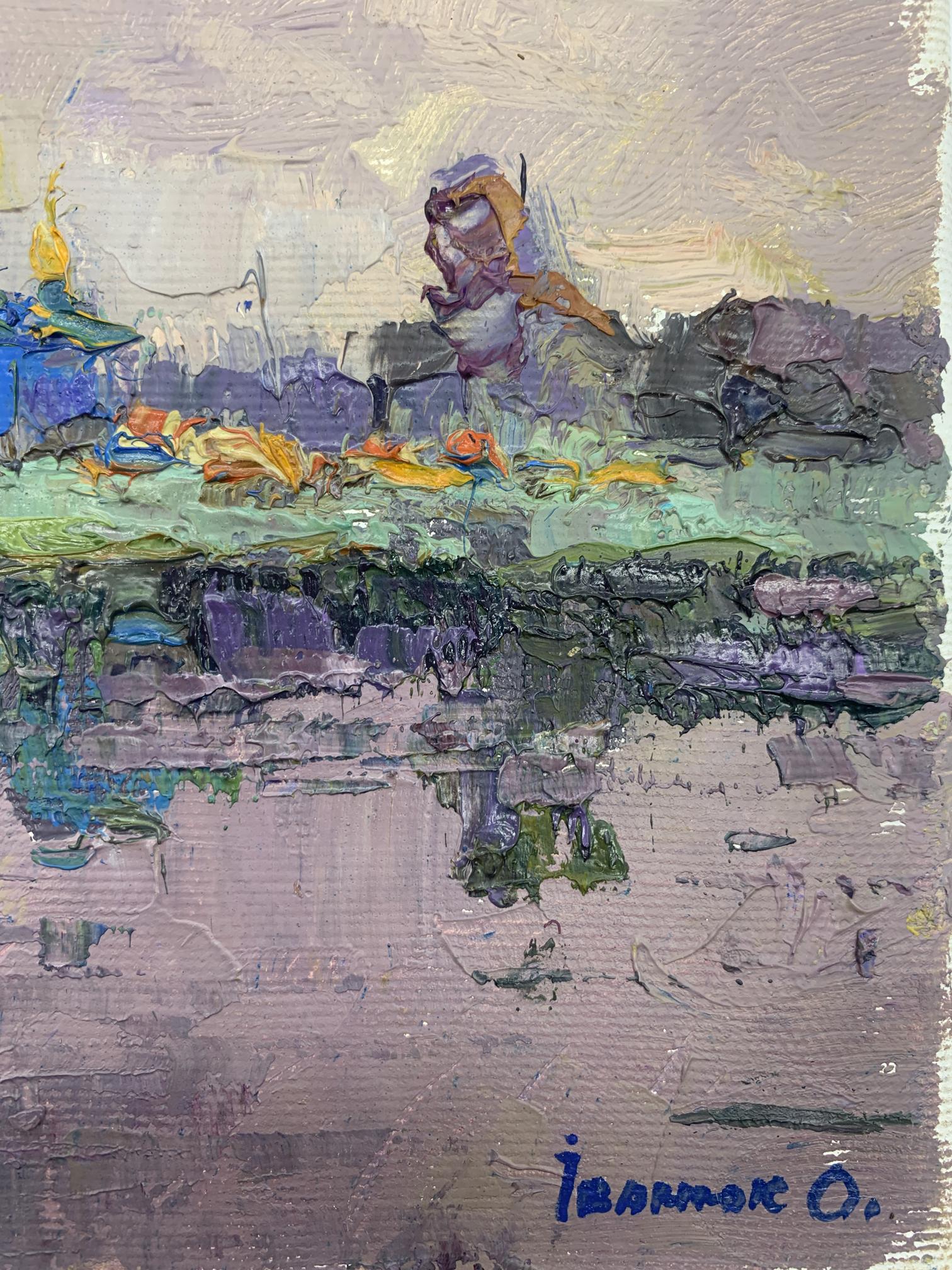 Ivanyuk's oil painting invites viewers to experience the soothing ambiance of evening