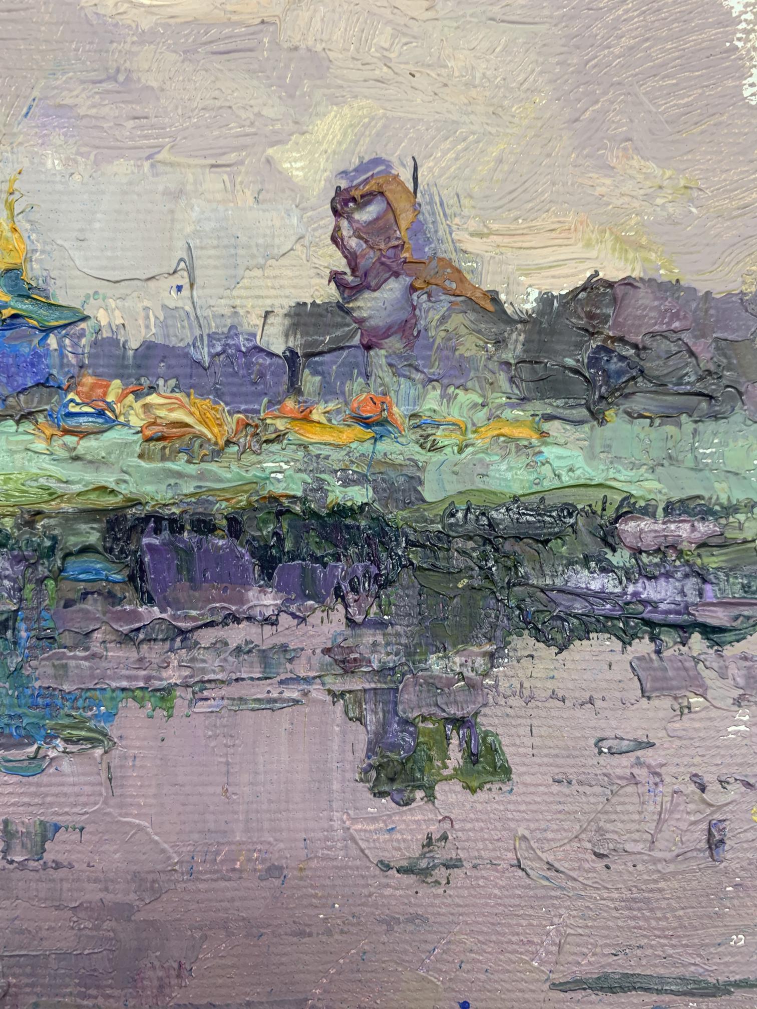In this painting, Ivanyuk captures the essence of the evening with delicate brushstrokes