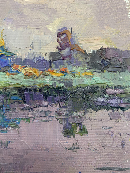 In this painting, Ivanyuk captures the essence of the evening with delicate brushstrokes