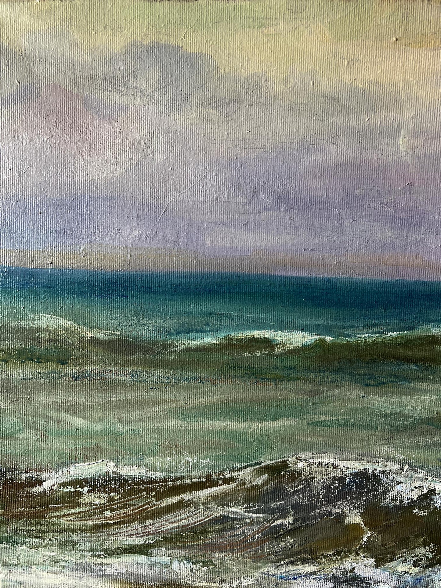 Oil painting wave sea