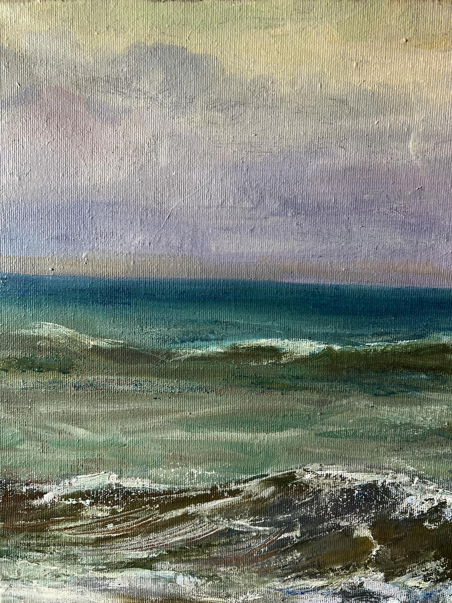 Oil painting wave sea