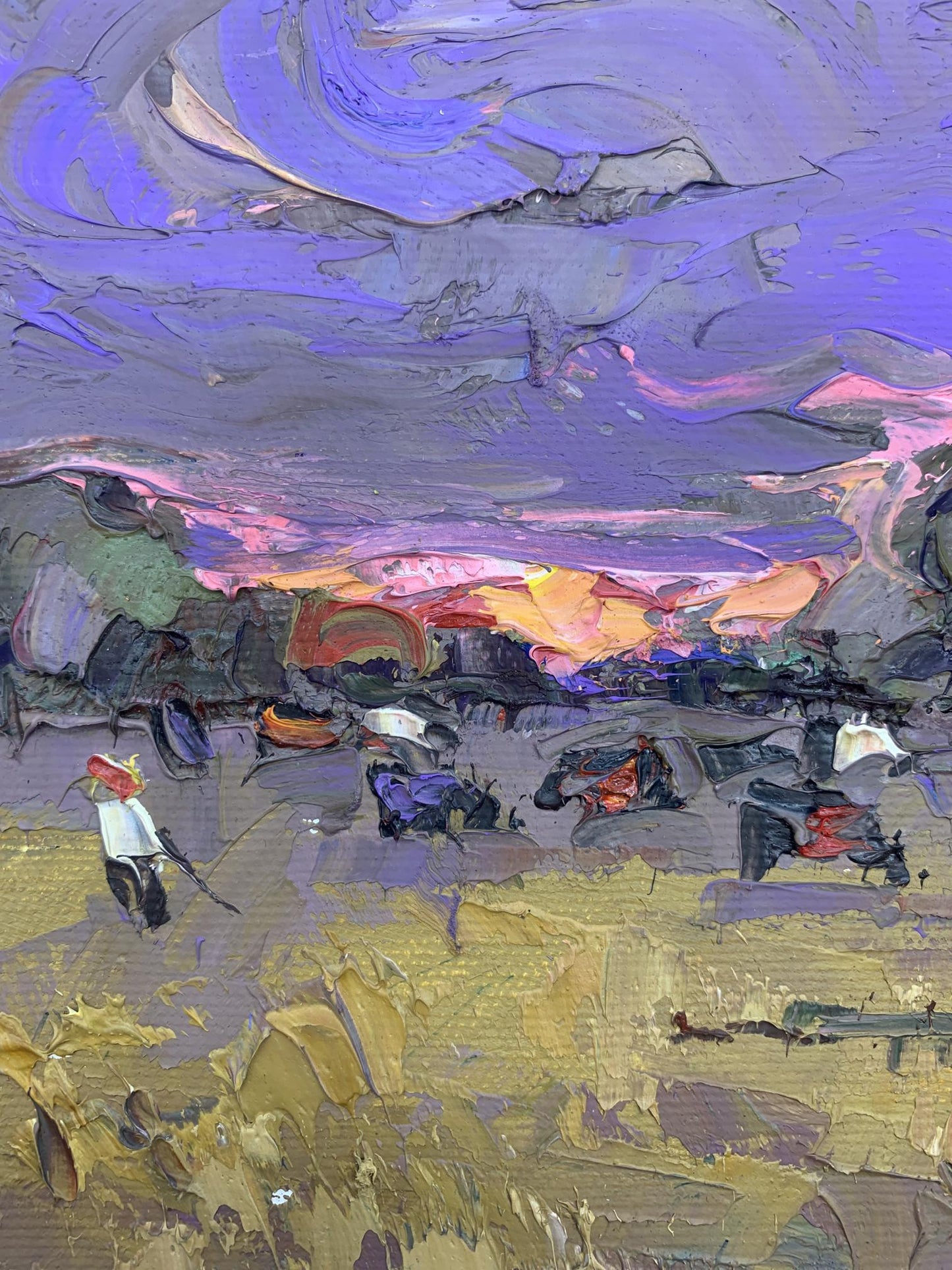 Oil painting Evening Meadow 