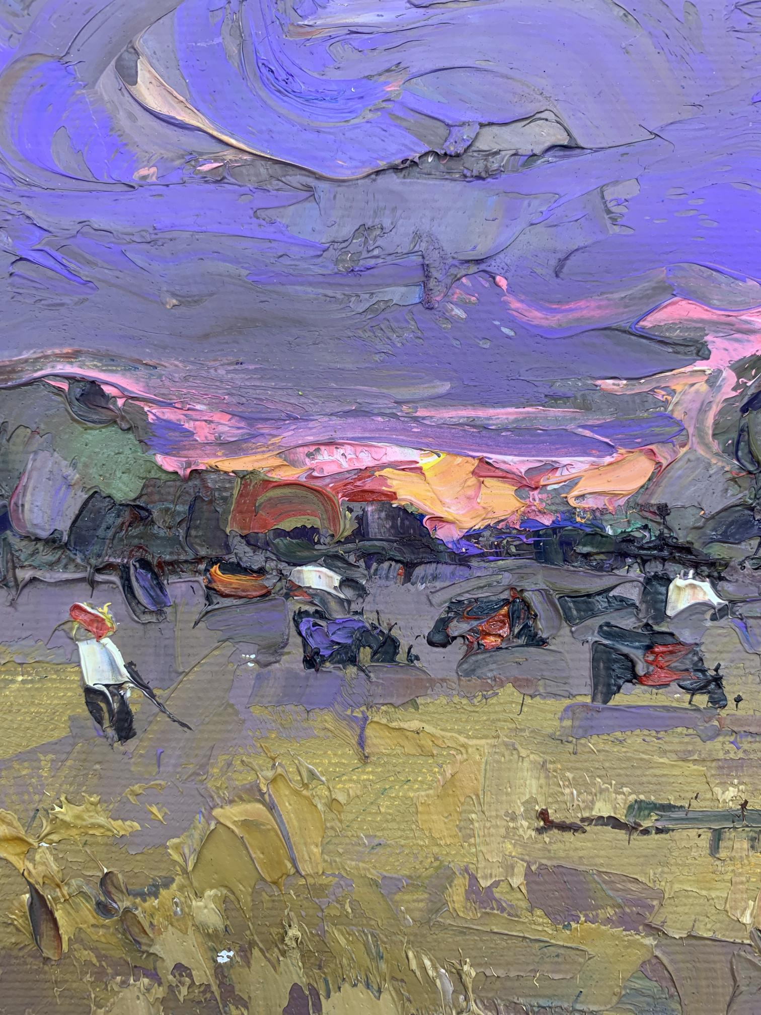 Oil painting Evening Meadow 