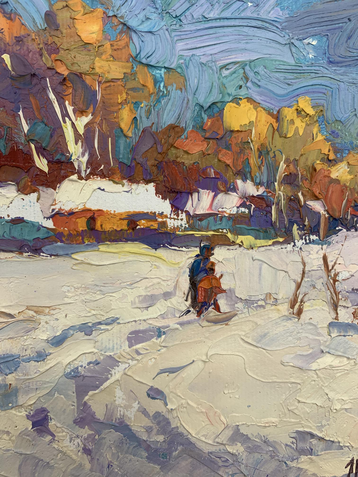 Oil artwork by Oksana Ivanyuk: "Radiance of the Winter Sun"