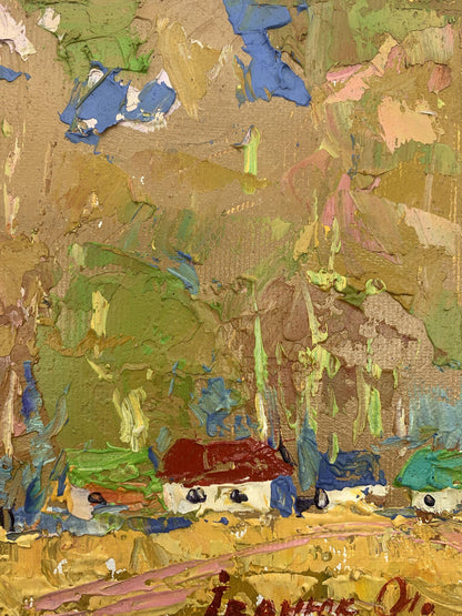 Autumn Village landscape 