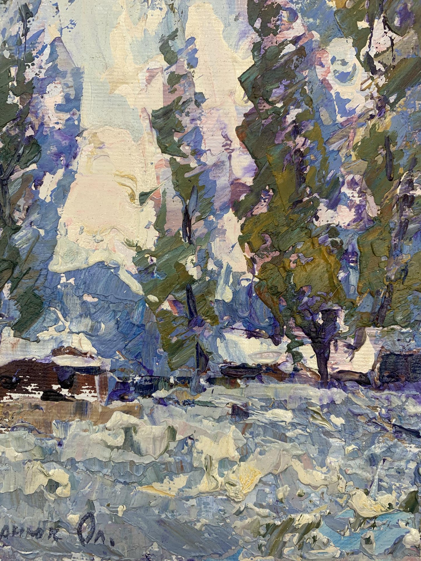 Winter Village landscape 