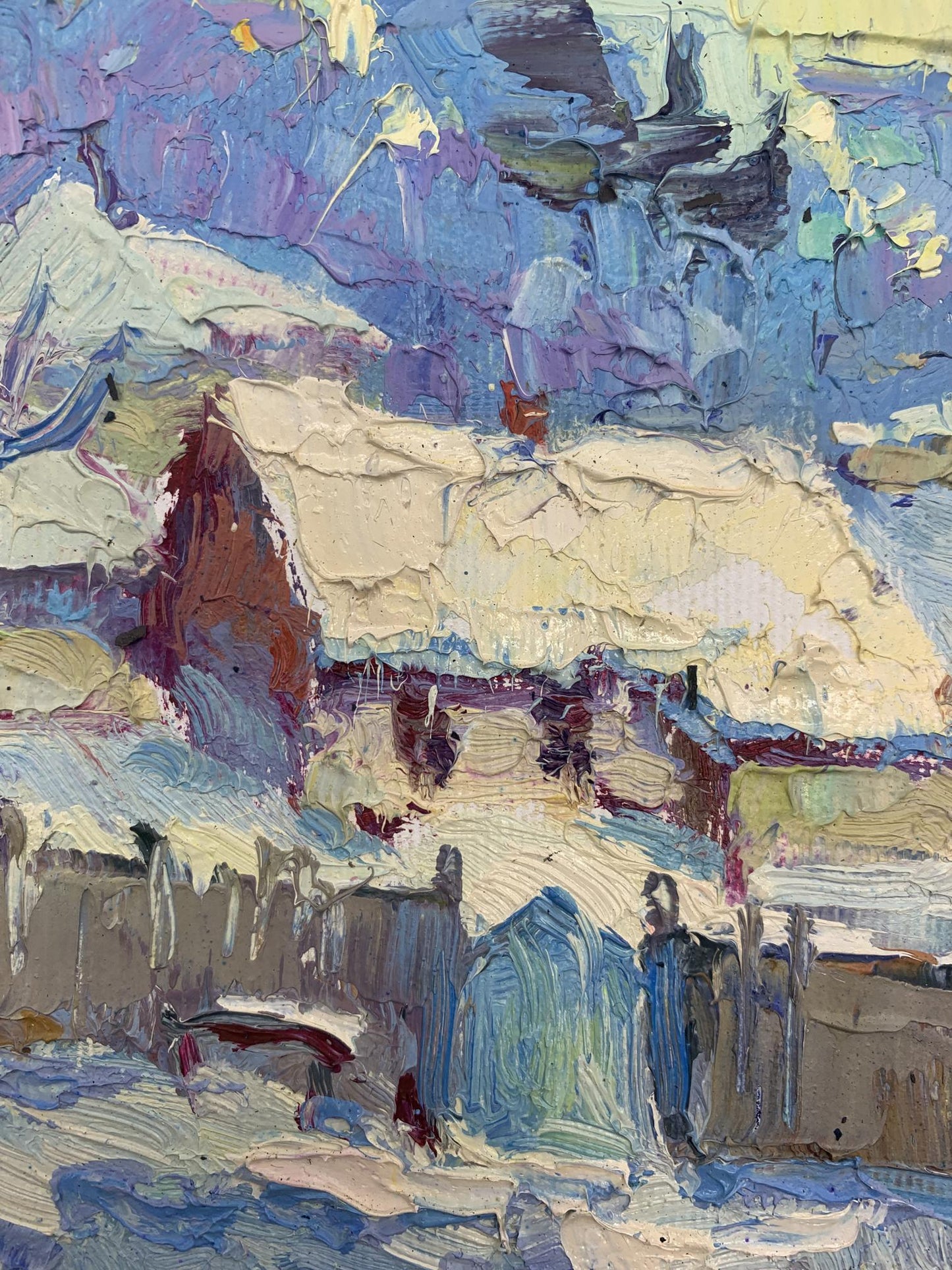 Oil Painting  Winter Nature Landscape 