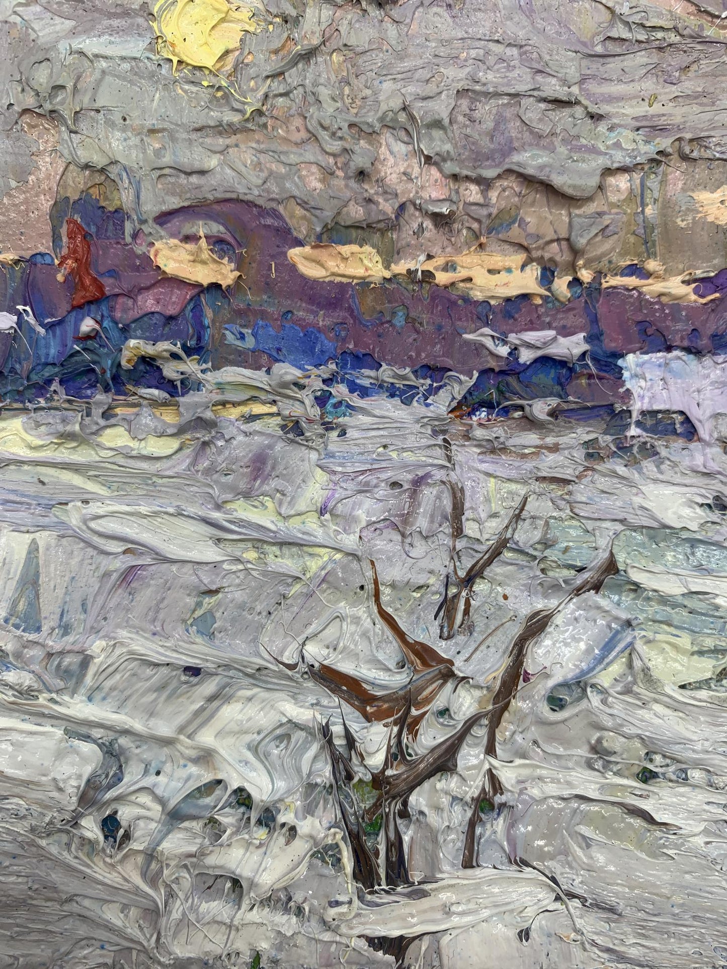 Oil Painting Winter Nature Landscape 