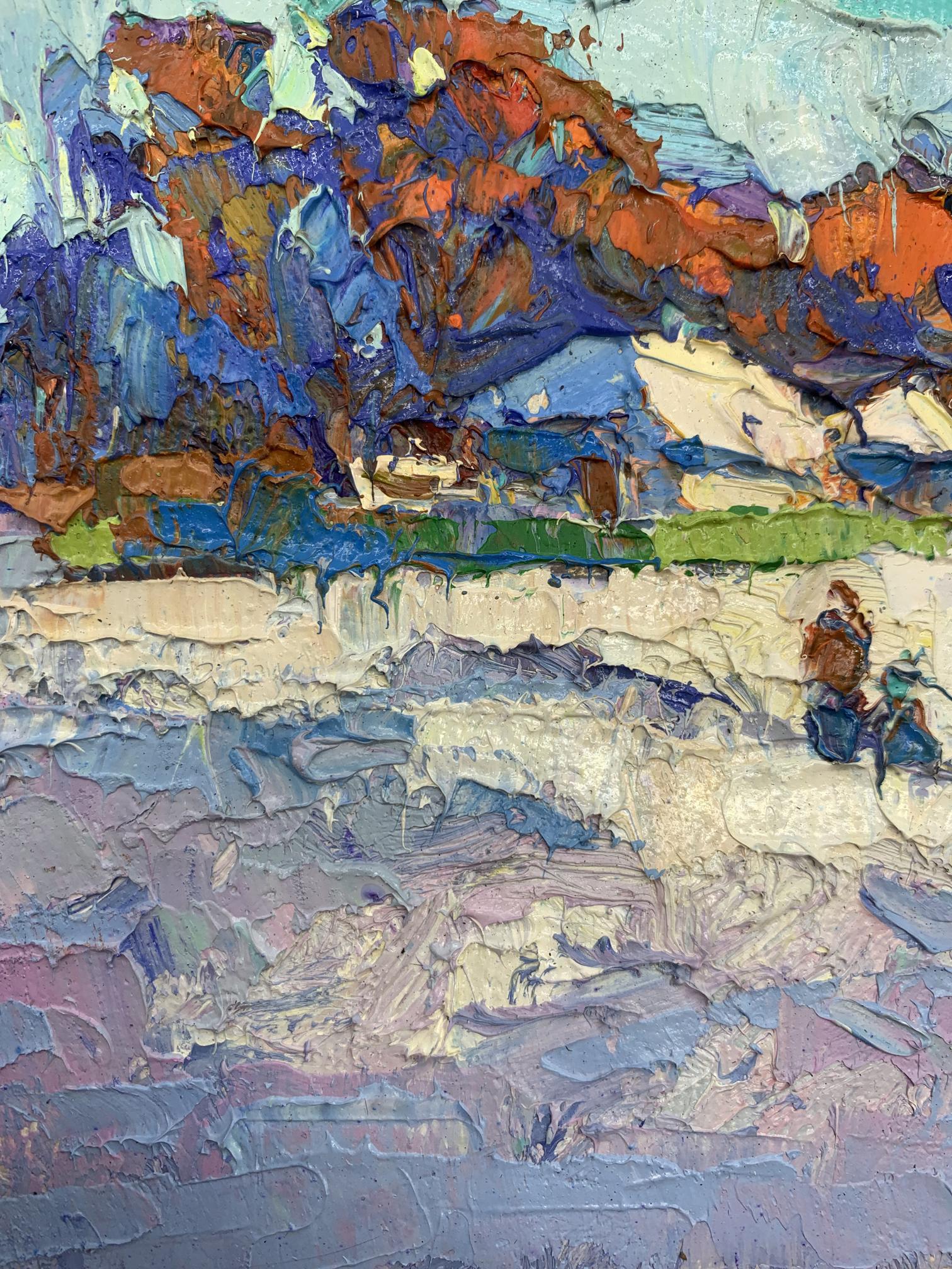 Winter's presence remains strong in Oksana Ivanyuk's painting, even at its midpoint