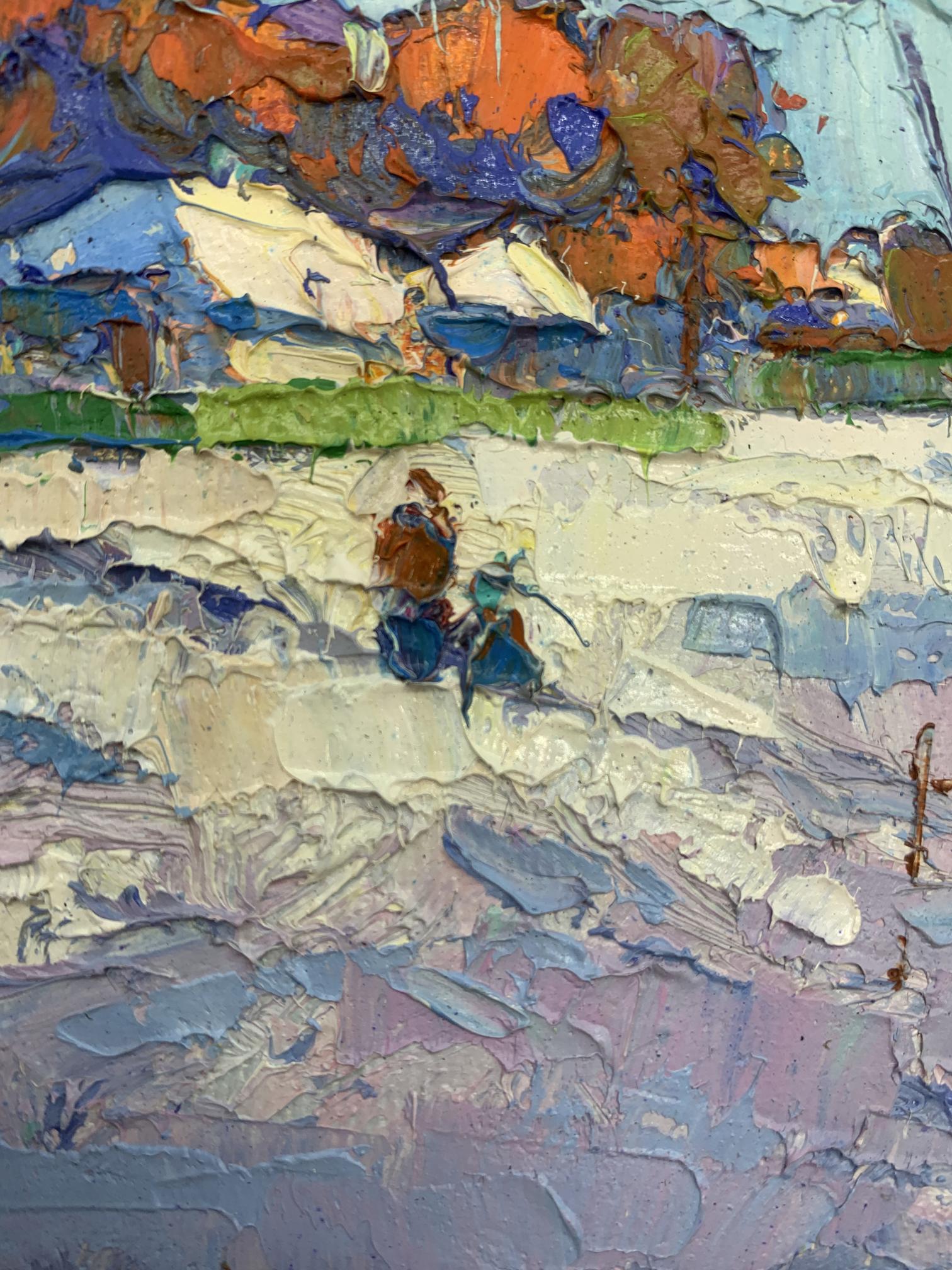 Oksana Ivanyuk's artwork embodies the persistent cold of winter, even in its midpoint