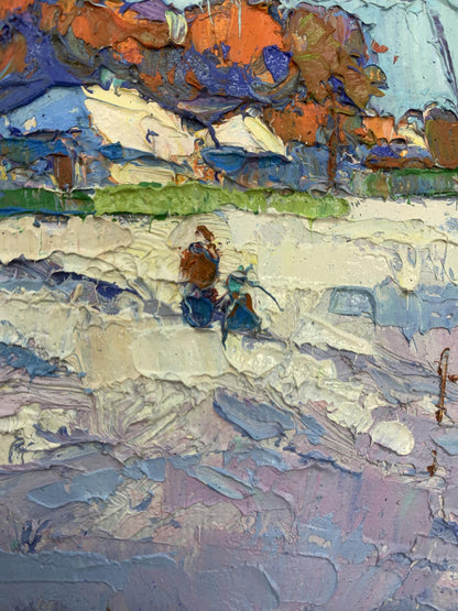 Oksana Ivanyuk's artwork embodies the persistent cold of winter, even in its midpoint