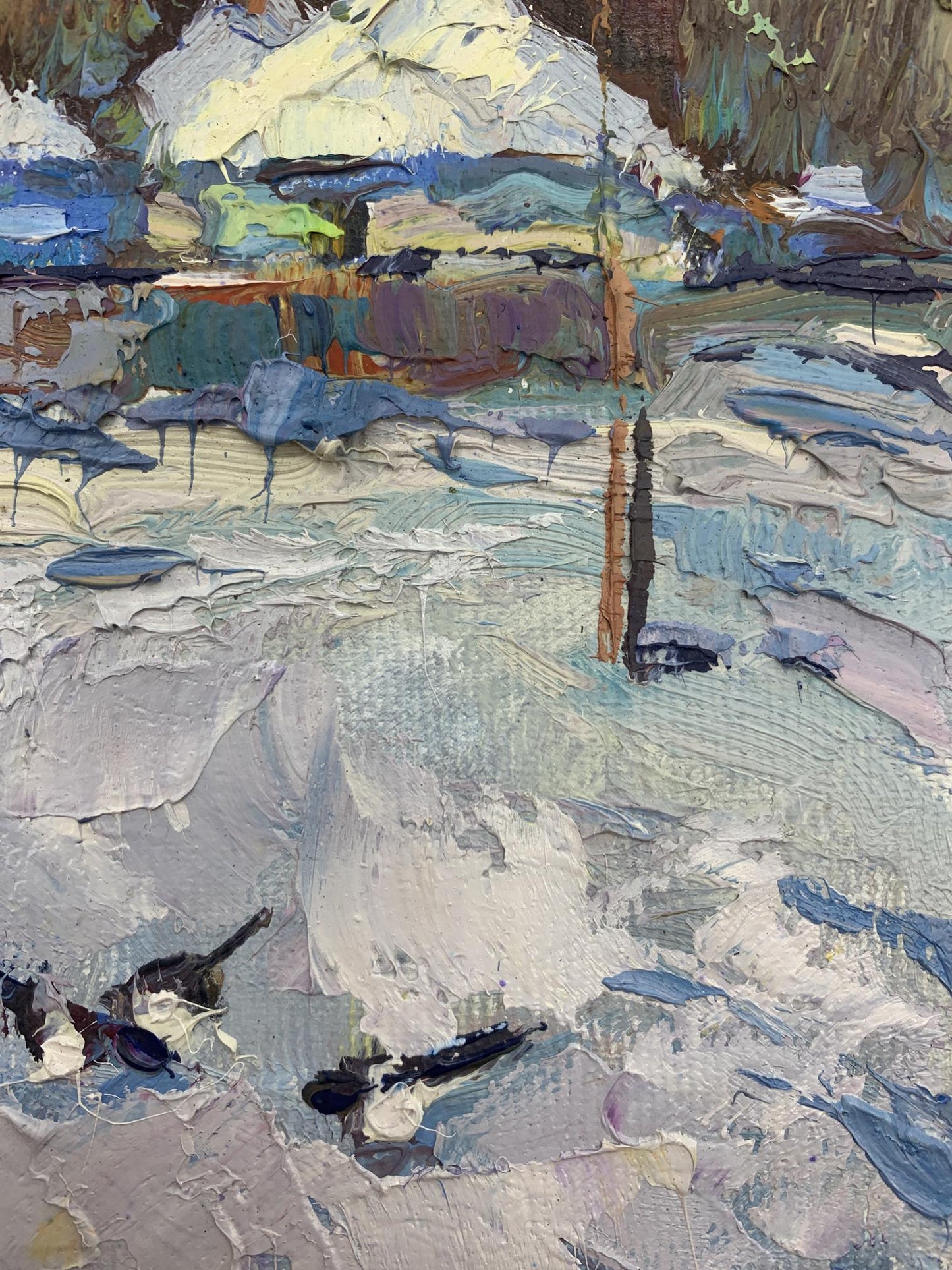 Winter Village Landscape 