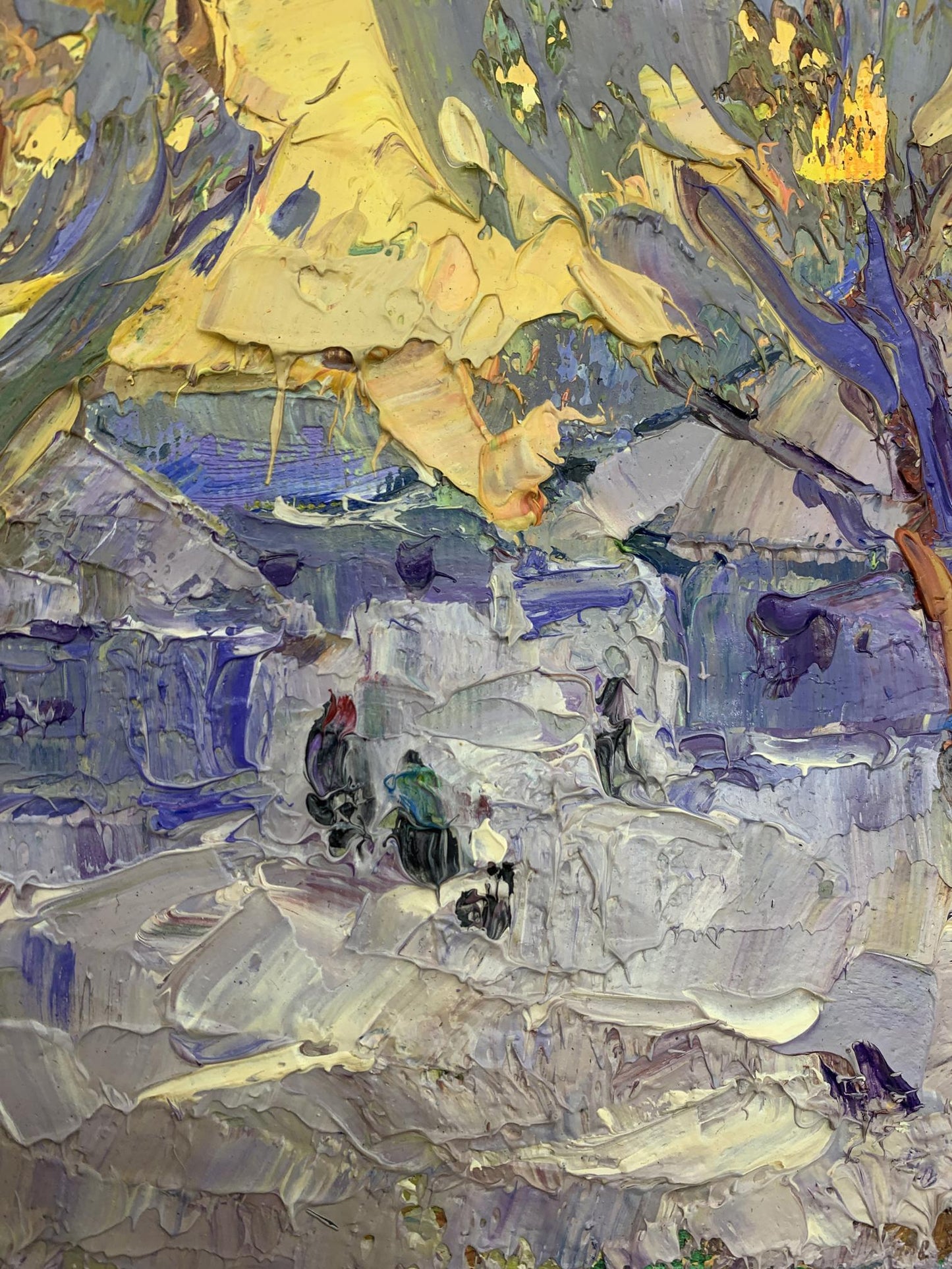 Oil Painting Winter Nature Landscape 