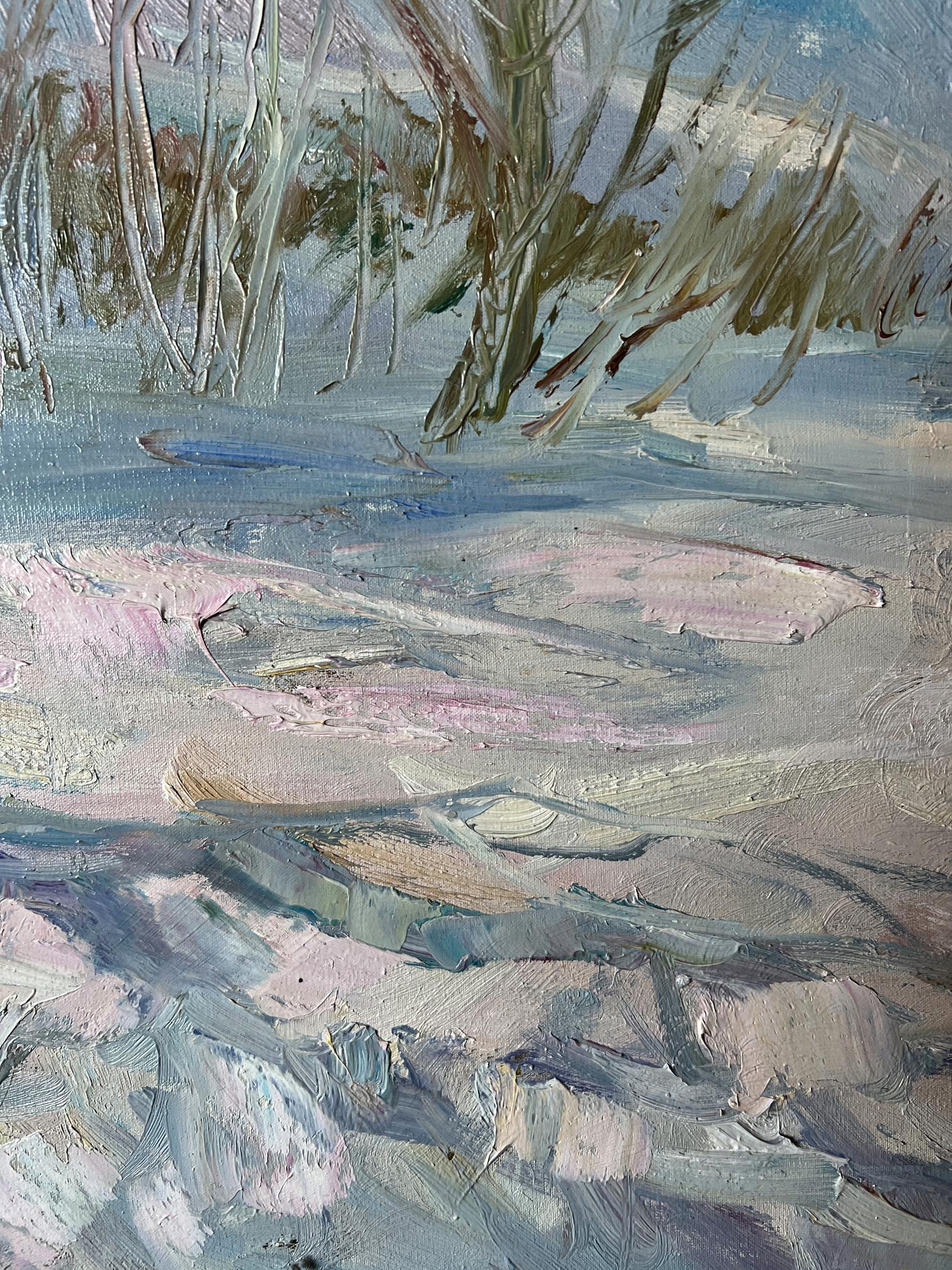 Oil Painting Winter Nature Landscape 