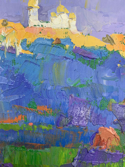 Evening Ray portrayed on canvas by Oksana Ivanyuk in oil