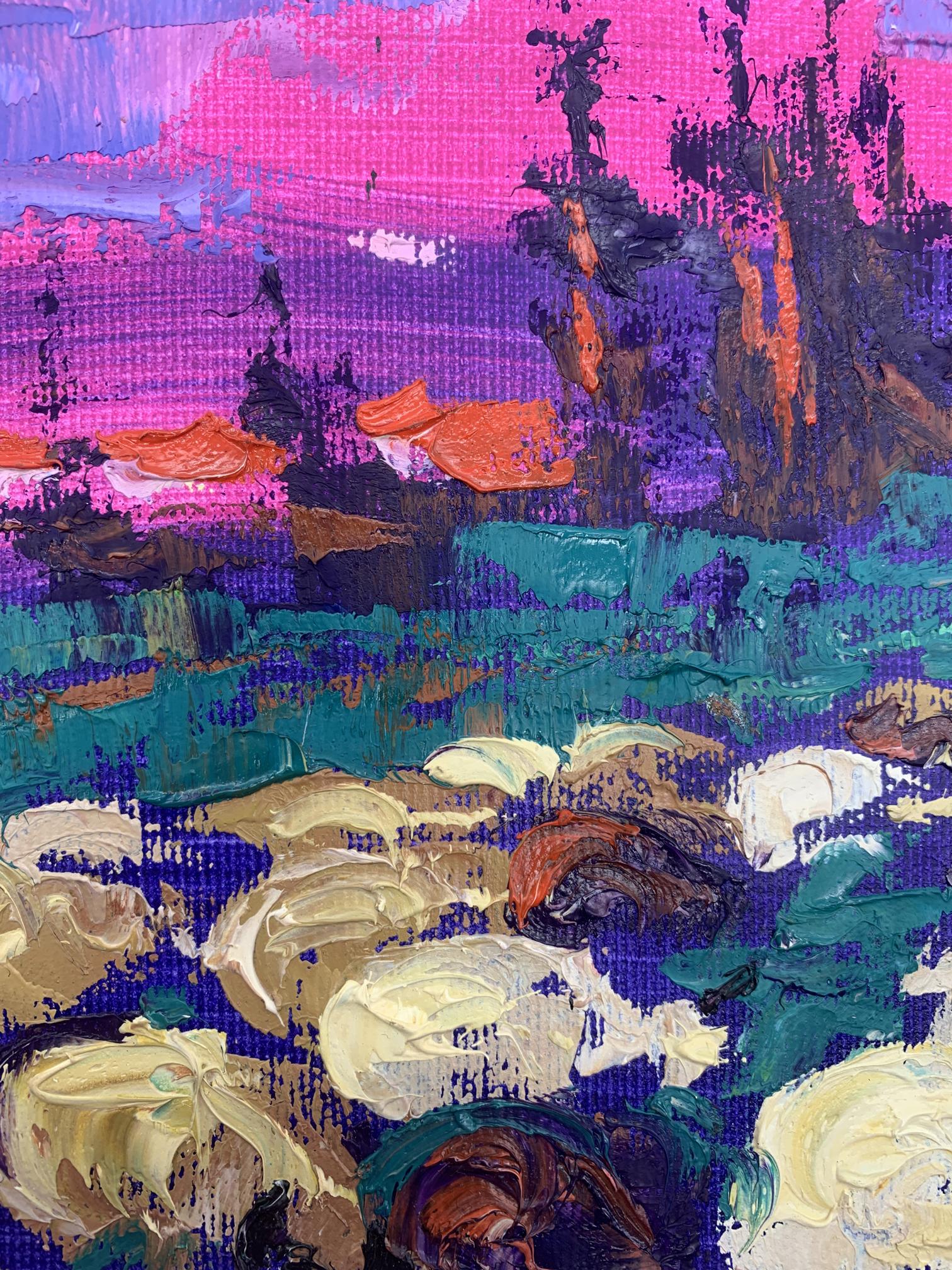 "Pastoral Serenity" depicted in oil by Alex Ivanyuk, featuring a meadow