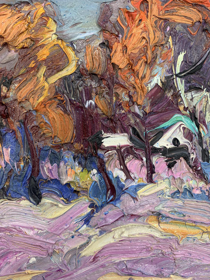 Winter Village Landscape 