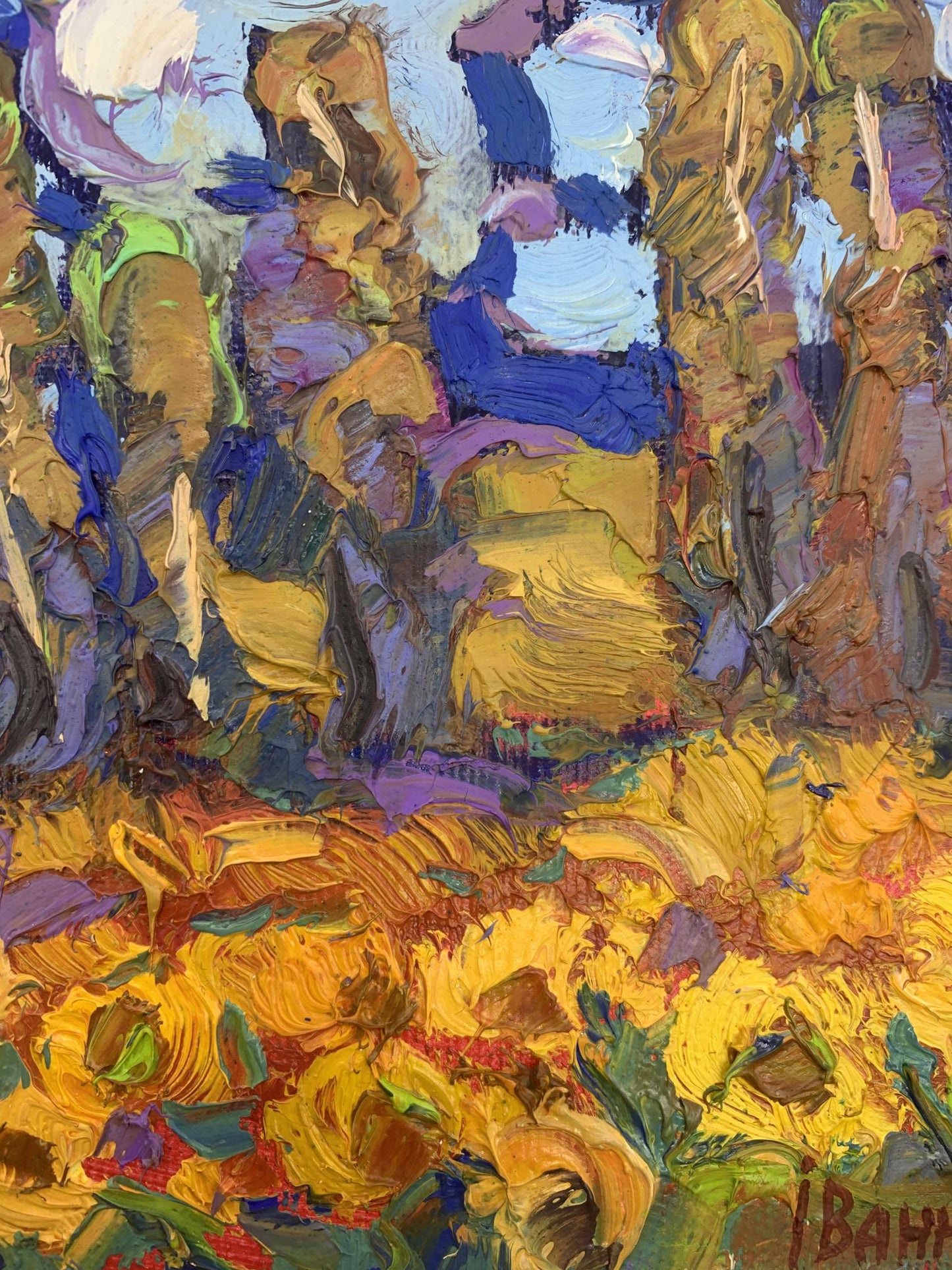 Oil Painting Nature fields Landscape 