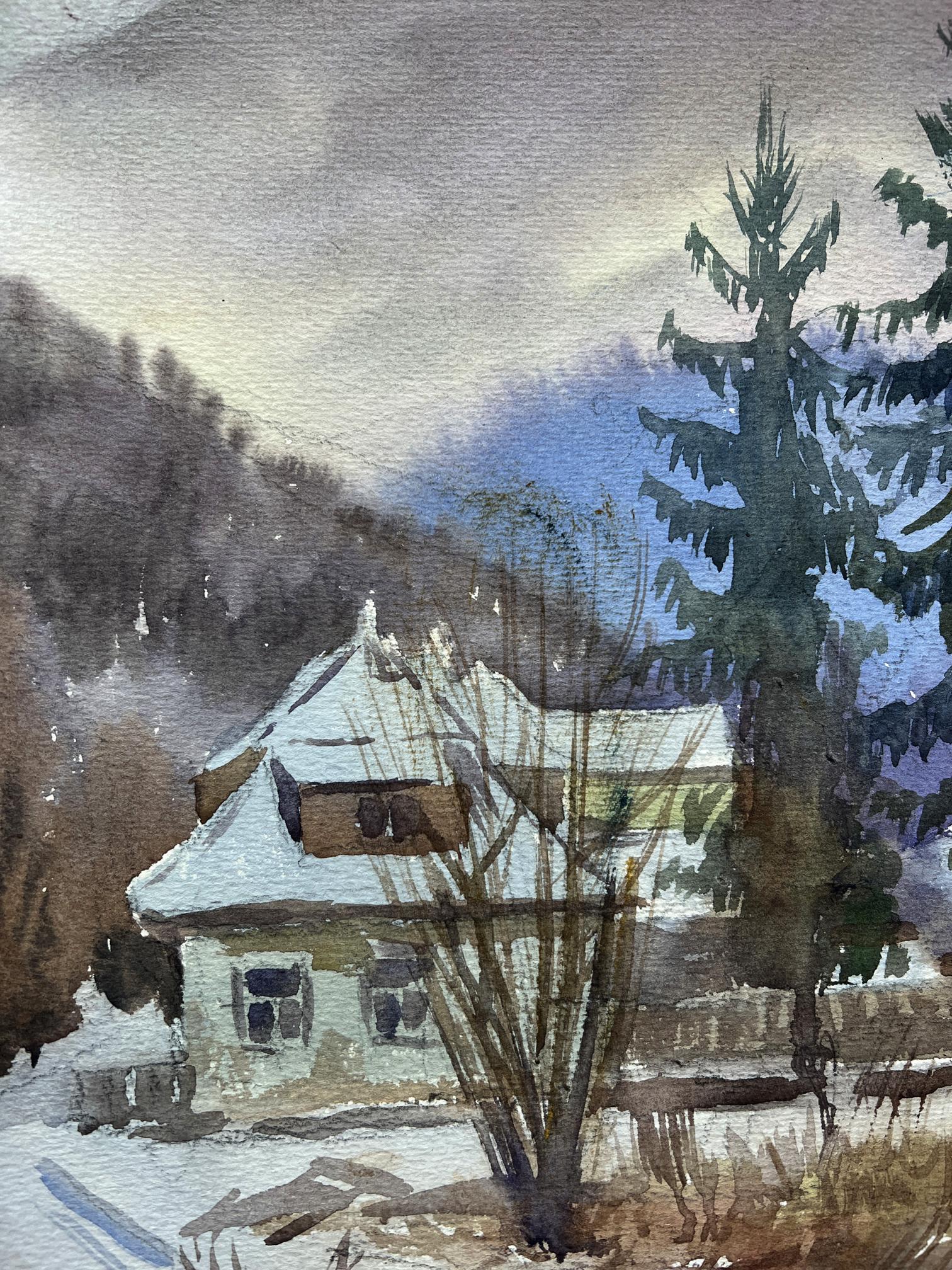 Watercolor painting Church 