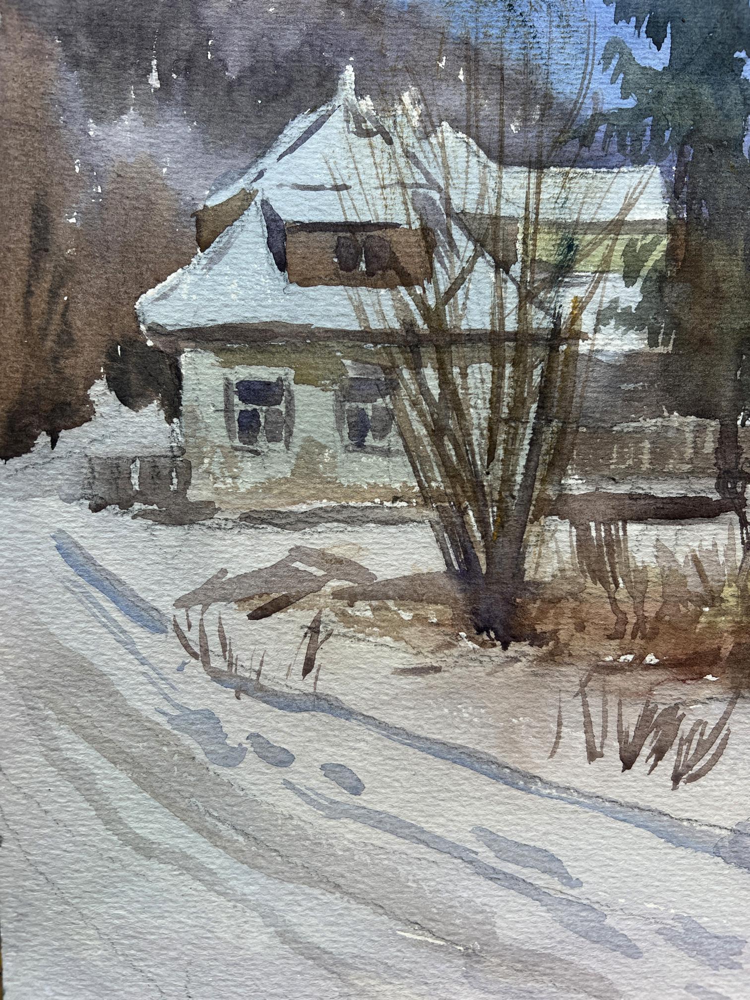 Watercolor painting Nature Landscape 