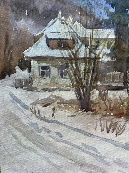 Watercolor painting Nature Landscape 