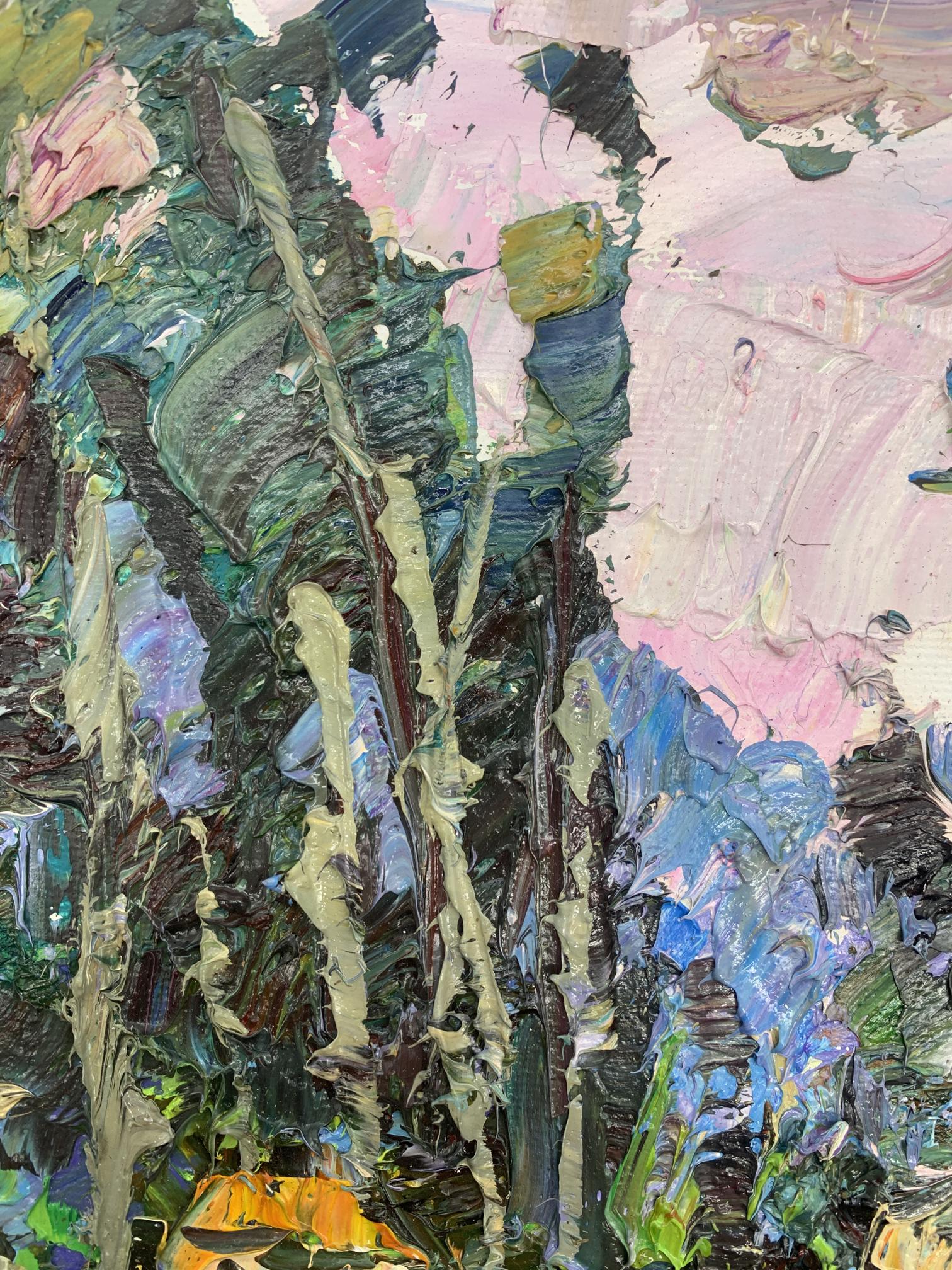 The painting evokes the gentle sway and whisper of the poplar leaves
