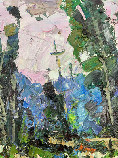 In this painting, Ivanyuk captures the essence of a serene moment in the outdoors