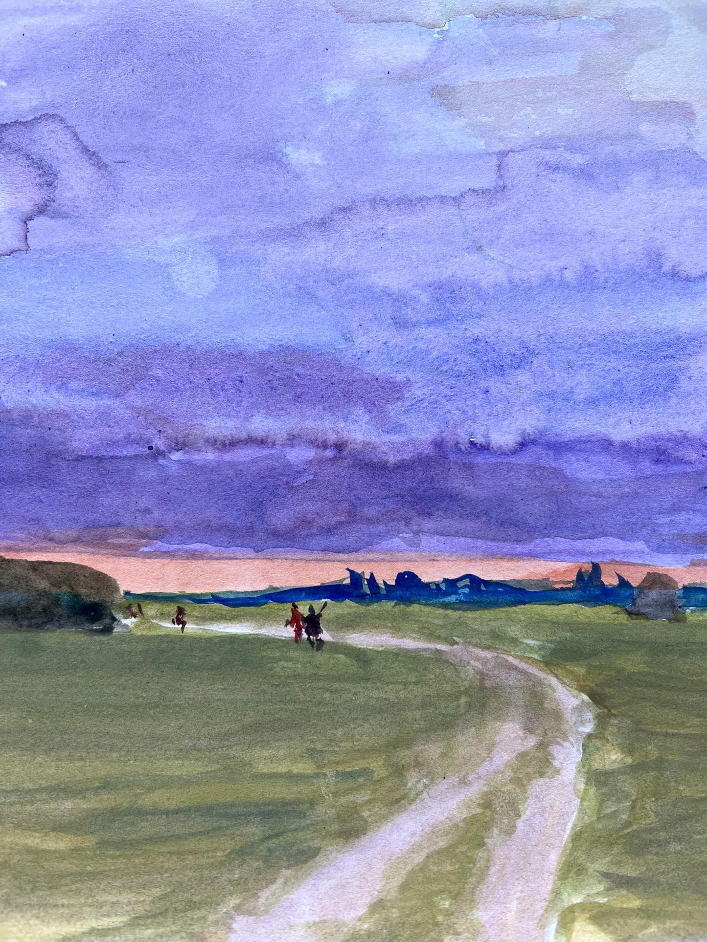 Gouache painting Nature Landscape 