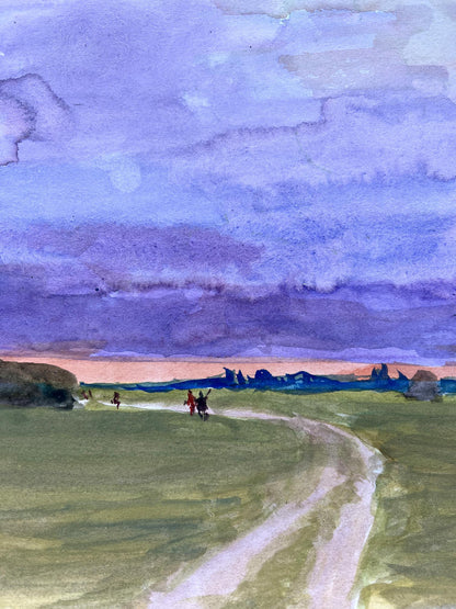Gouache painting Nature Landscape 