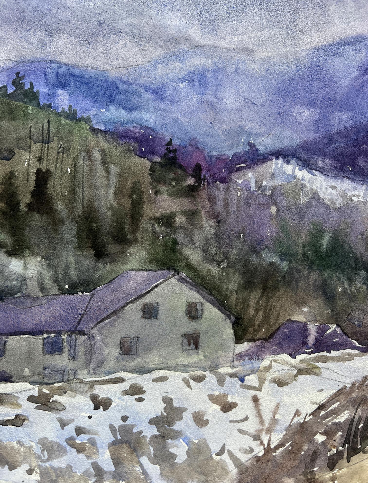 Watercolor painting Nature Landscape 