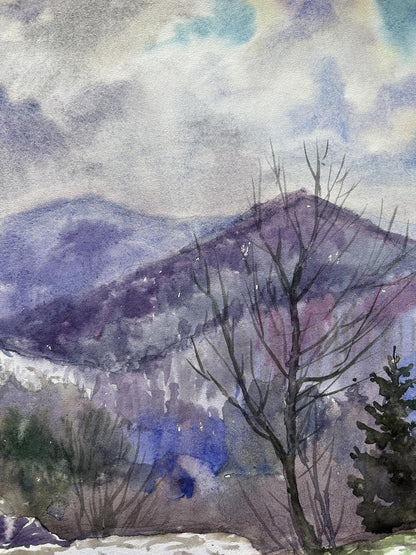 Watercolor painting Landscape 