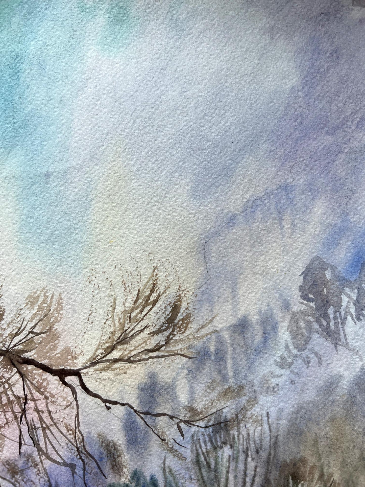 Watercolor painting Landscape 
