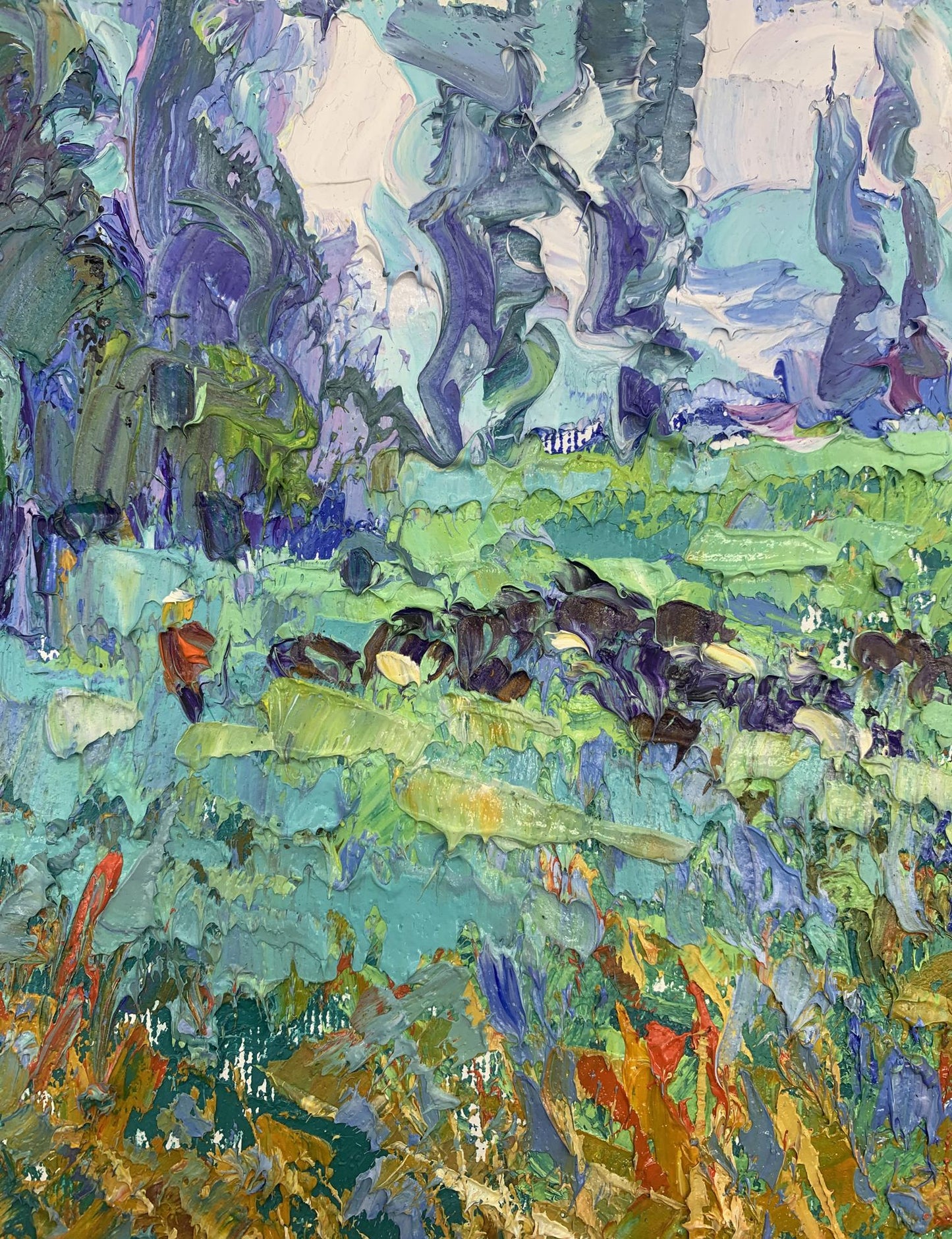 Oil Painting Summer Nature Landscape 