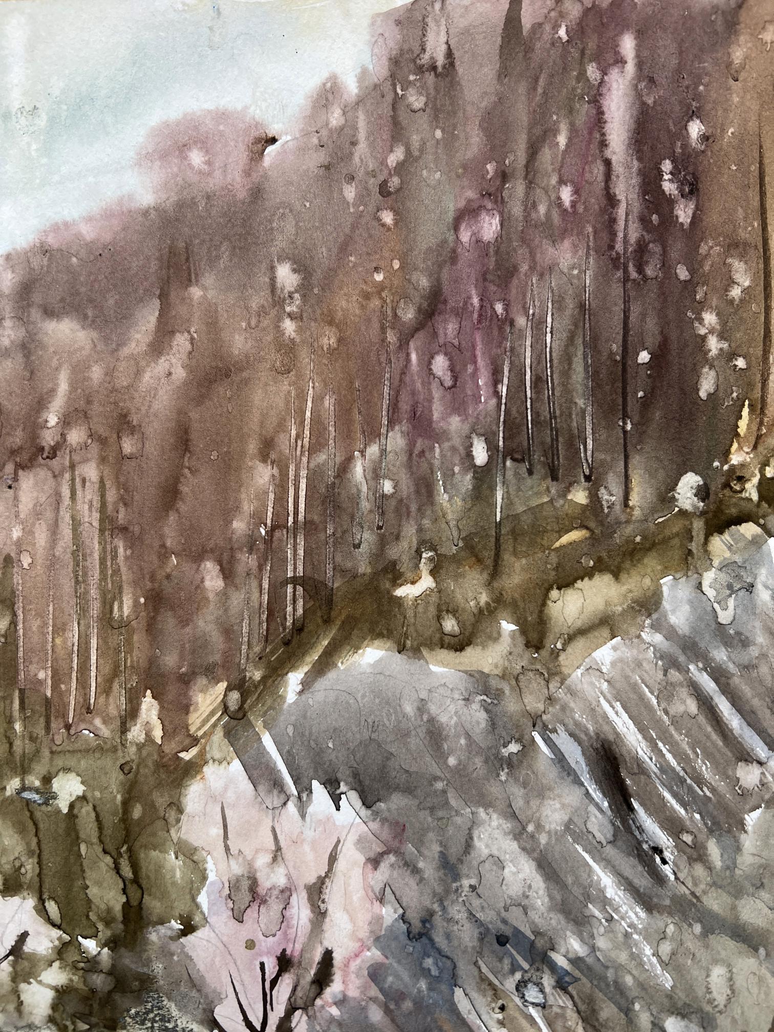 Watercolor painting Landscape 