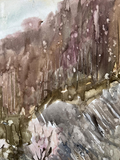 Watercolor painting Landscape 