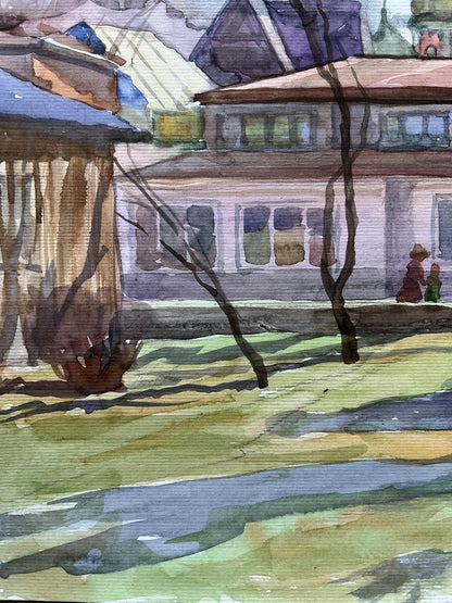 Watercolor painting Landscape 