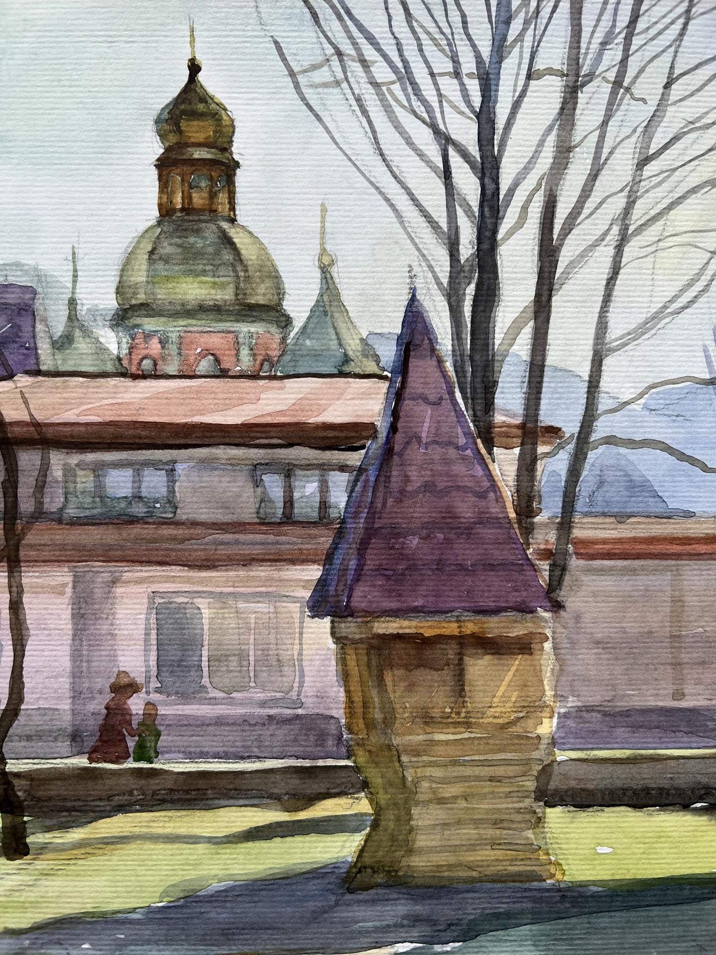 Watercolor painting Landscape architecture