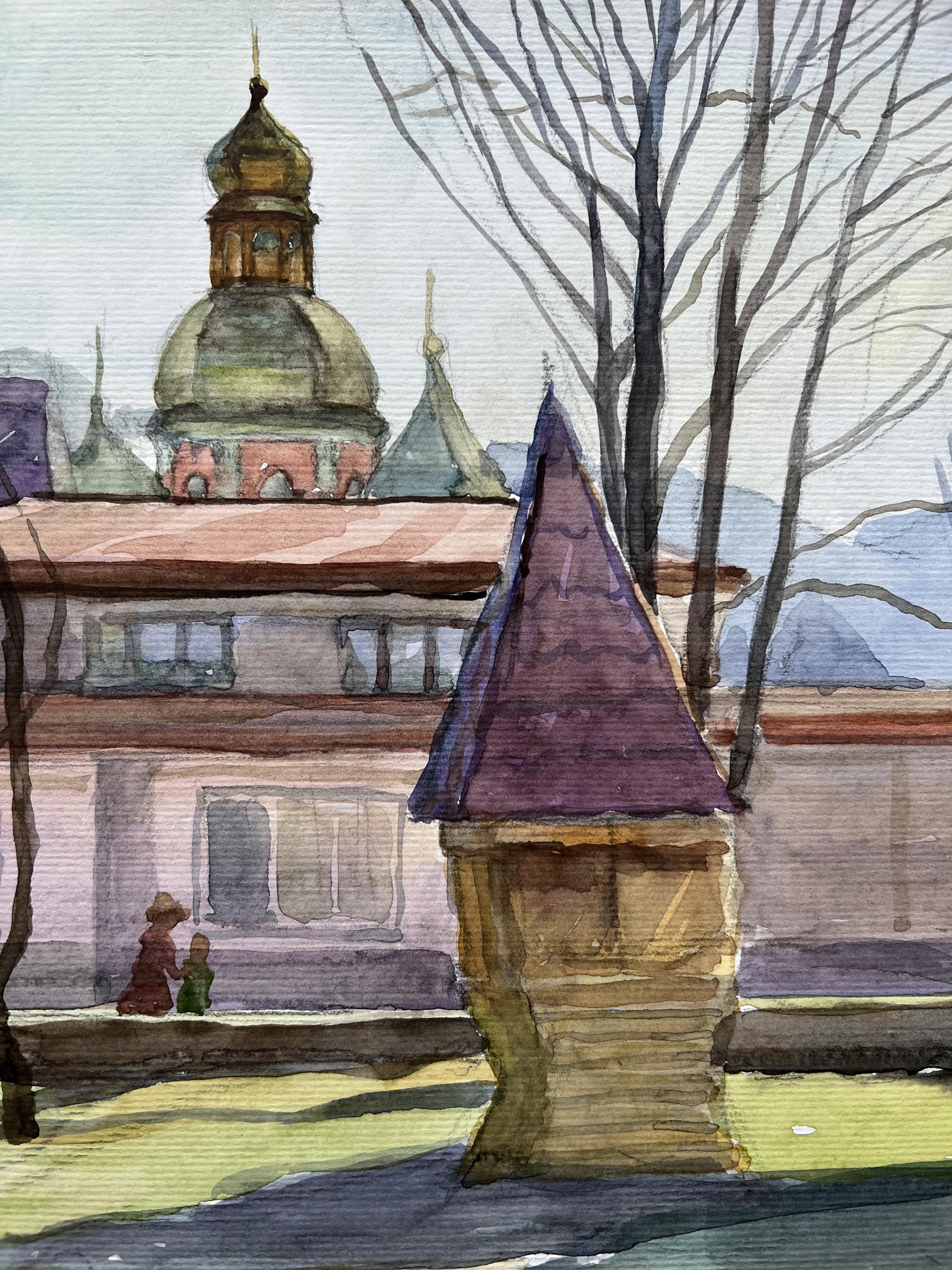 Watercolor painting Landscape architecture