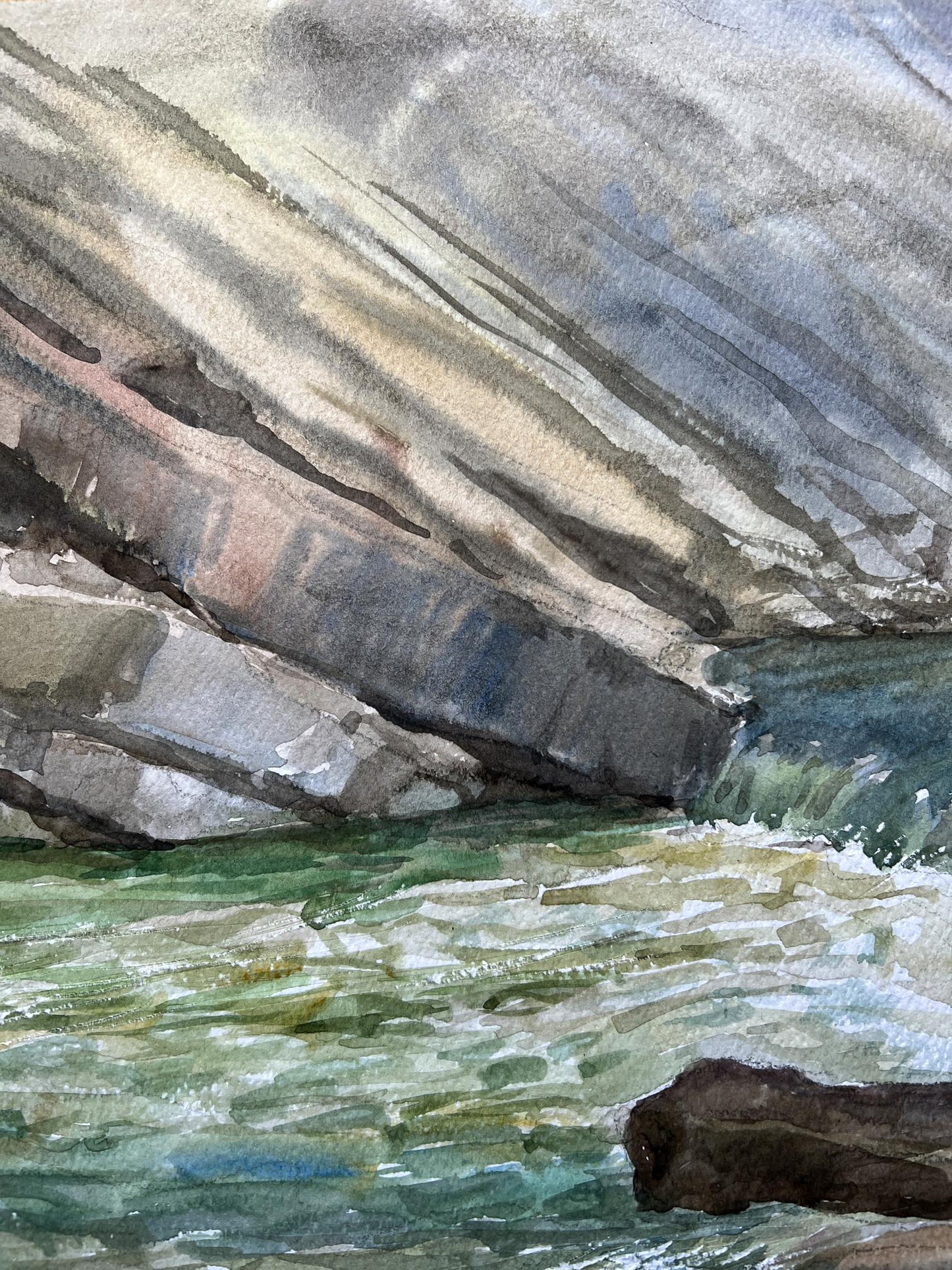 Watercolor painting Nature Landscape 
