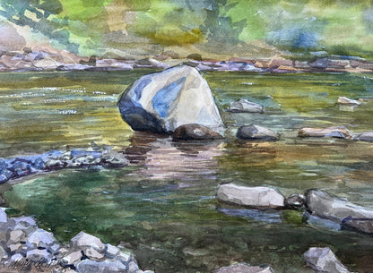 Watercolor painting On a rod V. Mishurovsky